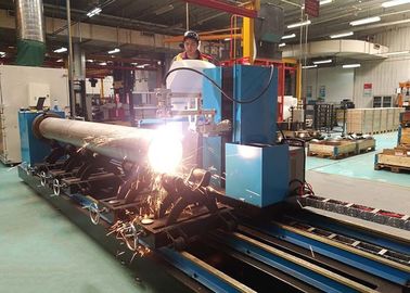 টিউব বিভাজক লাইন প্লাজমা সিএনসি মেশিন / CNC4-800-6 পাইপ প্লাজমা কাটন মেশিন